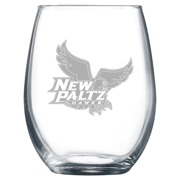 State University of New York at New Paltz Polar Camel 9 oz. Stemless Wine Glass