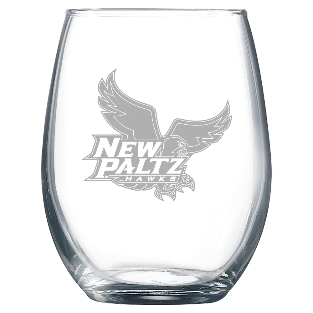 State University of New York at New Paltz Polar Camel 9 oz. Stemless Wine Glass