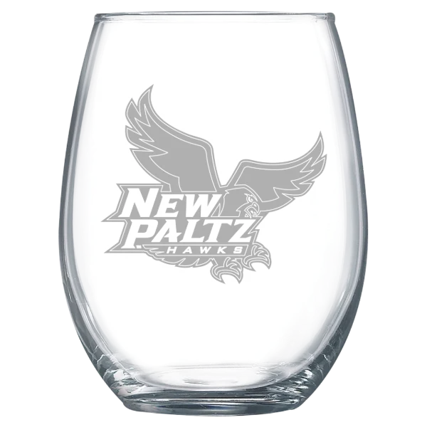State University of New York at New Paltz Polar Camel 15 oz. Stemless Wine Glass