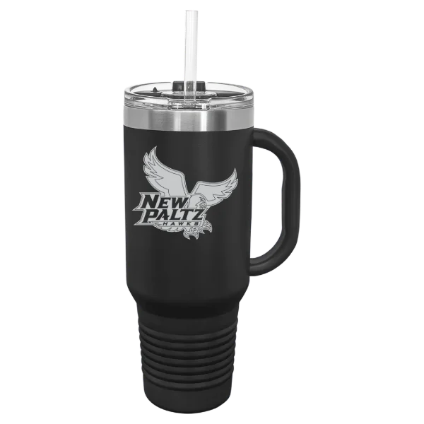 State University of New York at New Paltz Polar Camel 40 oz. Travel Mug with Snap Lid & Straw
