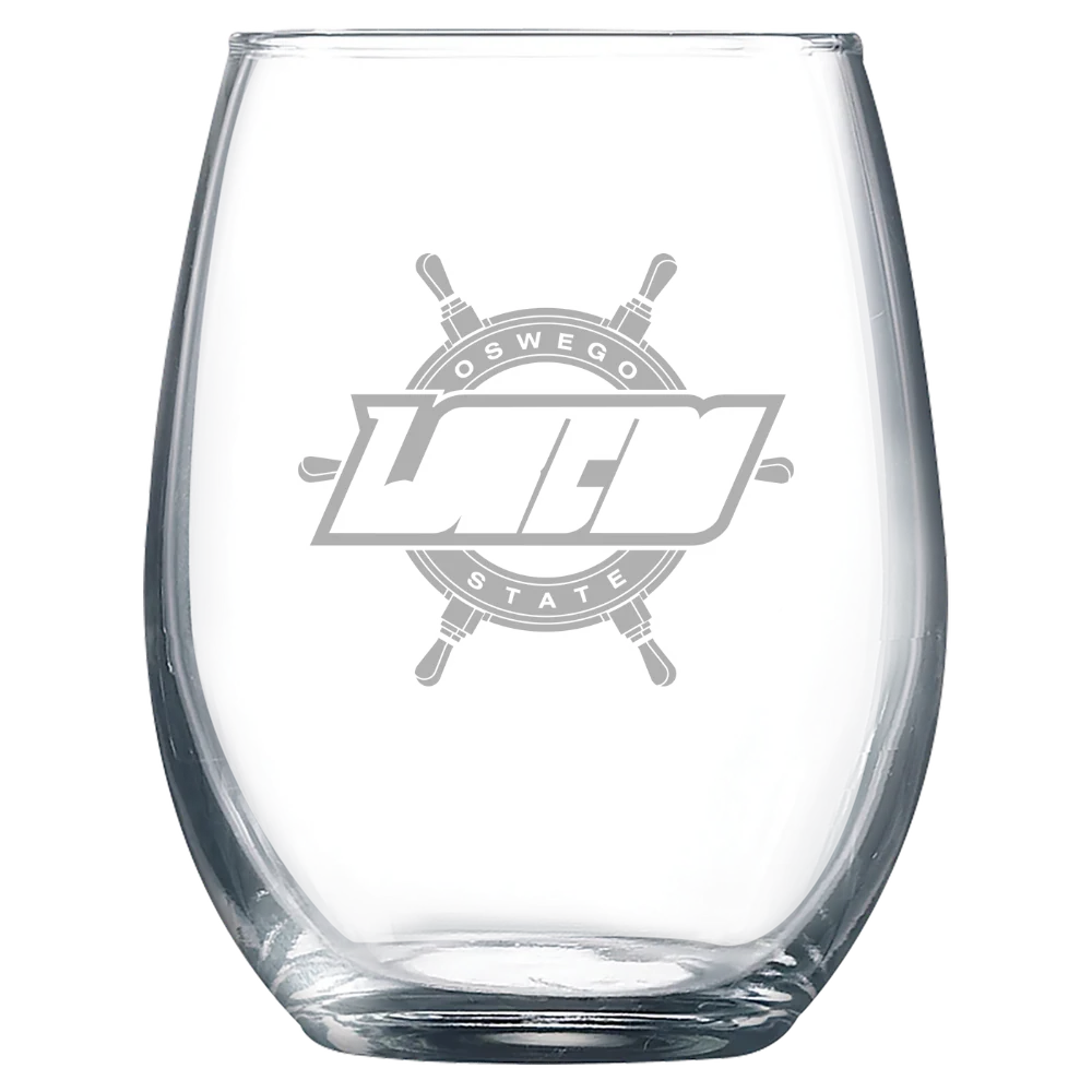 State University of New York at Oswego Polar Camel 9 oz. Stemless Wine Glass