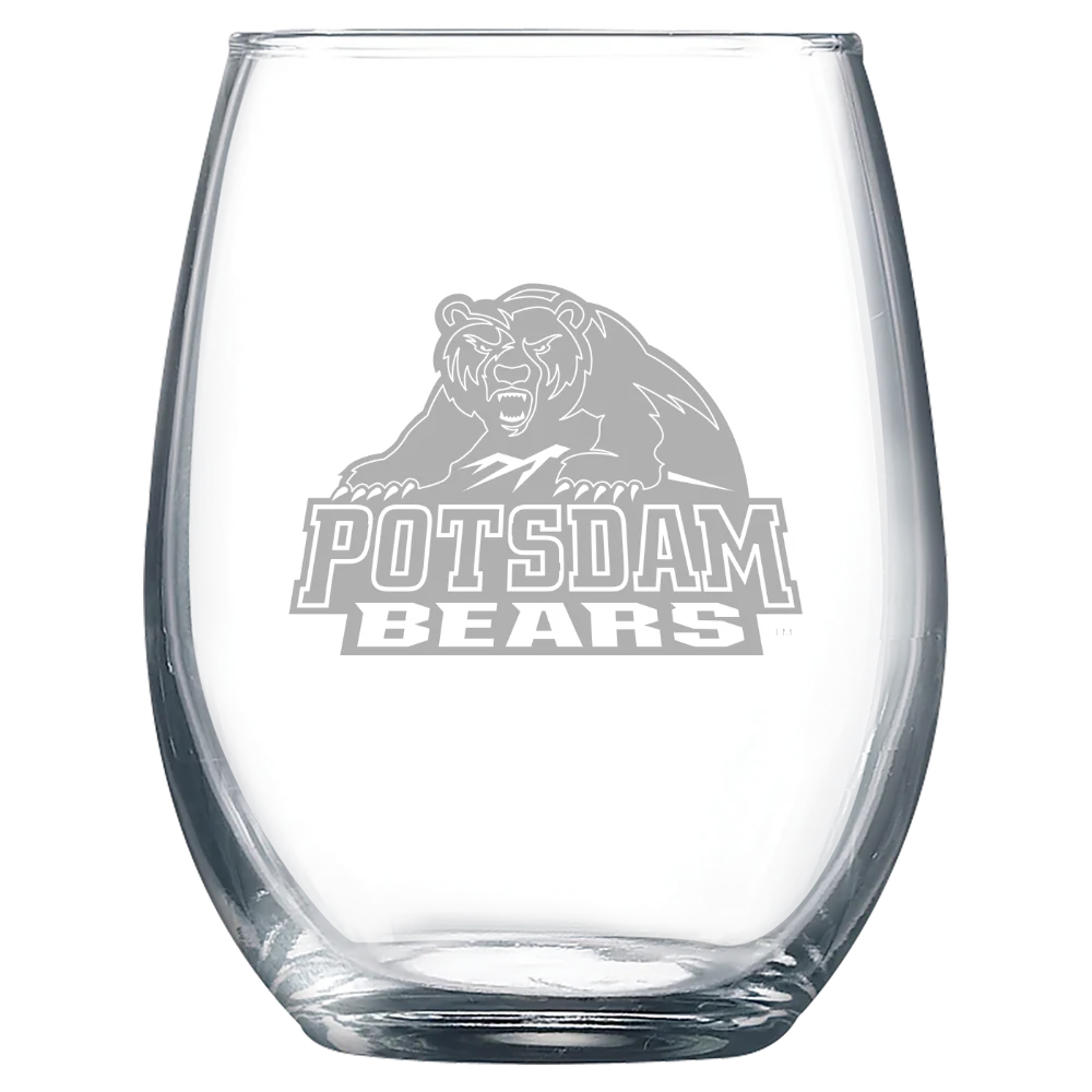 State University of New York at Potsdam Polar Camel 9 oz. Stemless Wine Glass