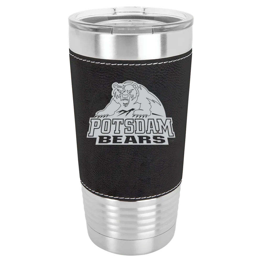 State University of New York at Potsdam Polar Camel 20 oz. Leatherette Grip Tumbler with Standard Lid