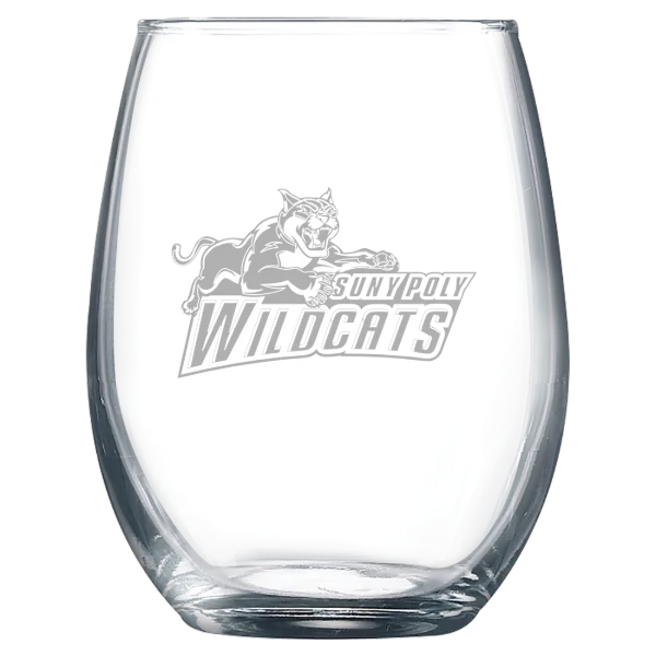 State University of New York Polytechnic Institute Polar Camel 9 oz. Stemless Wine Glass