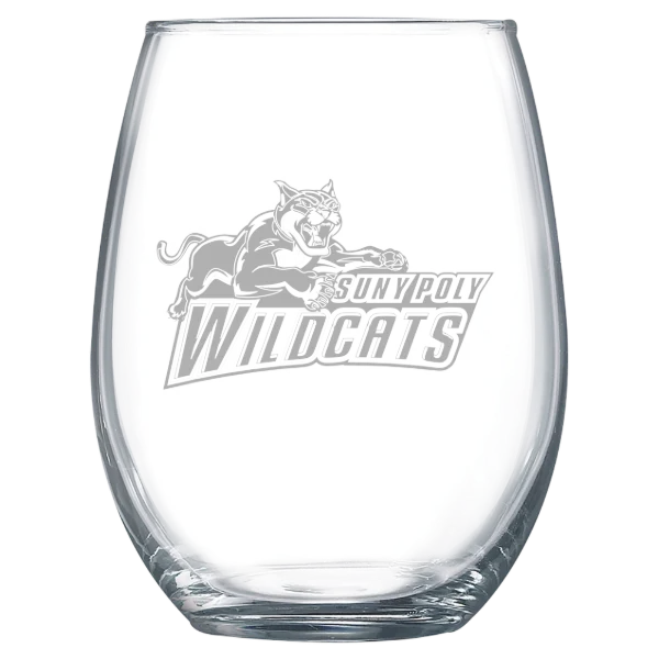 State University of New York Polytechnic Institute Polar Camel 15 oz. Stemless Wine Glass