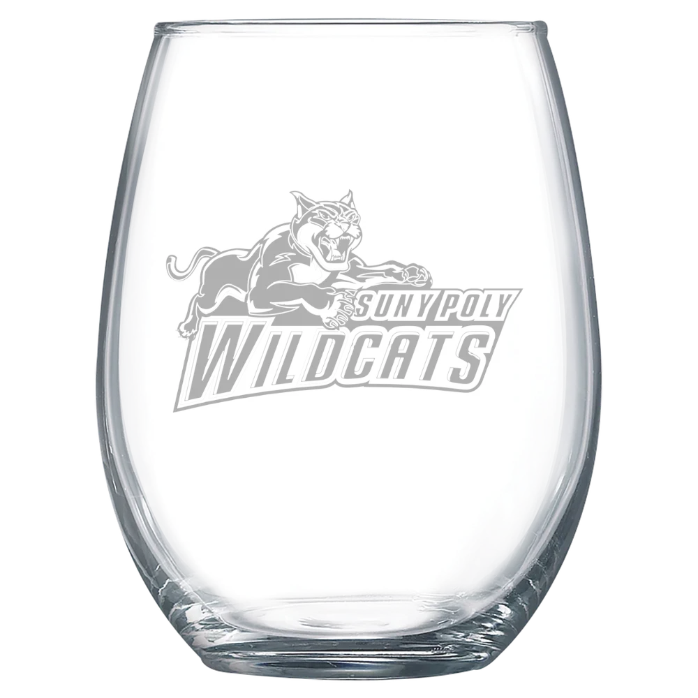 State University of New York Polytechnic Institute Polar Camel 15 oz. Stemless Wine Glass
