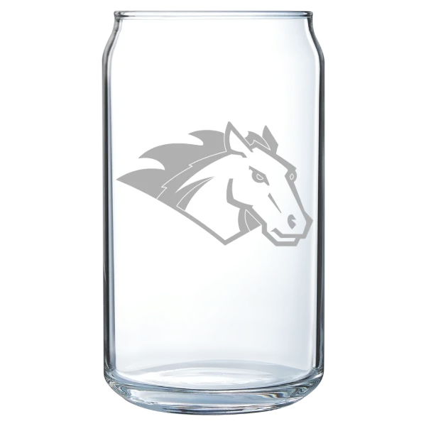 Stevenson University Polar Camel 16 oz. Can Glass