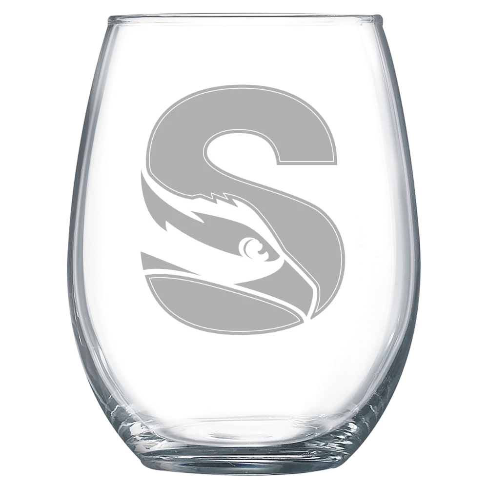 Stockton University Polar Camel 15 oz. Stemless Wine Glass