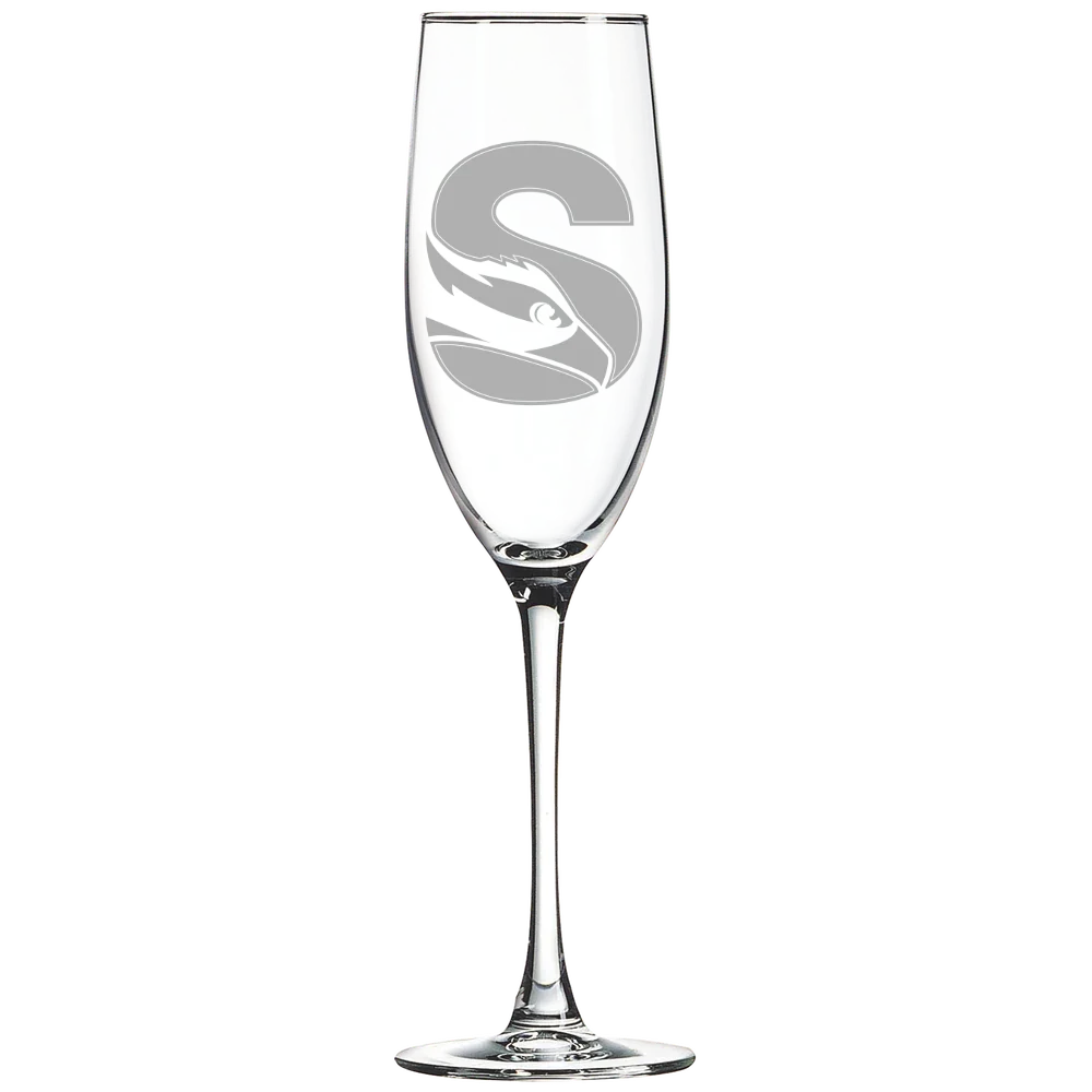 Stockton University Polar Camel 8 oz. Champagne Flute