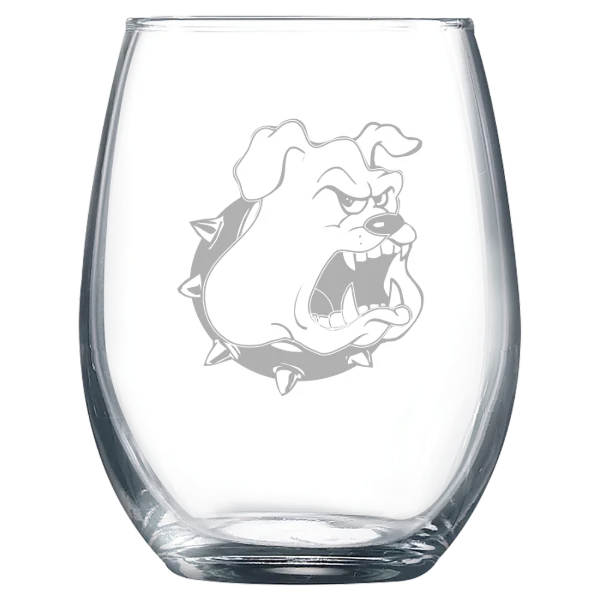 Texas Lutheran University Polar Camel 9 oz. Stemless Wine Glass