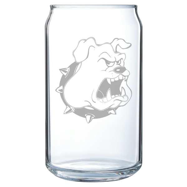 Texas Lutheran University Polar Camel 16 oz. Can Glass