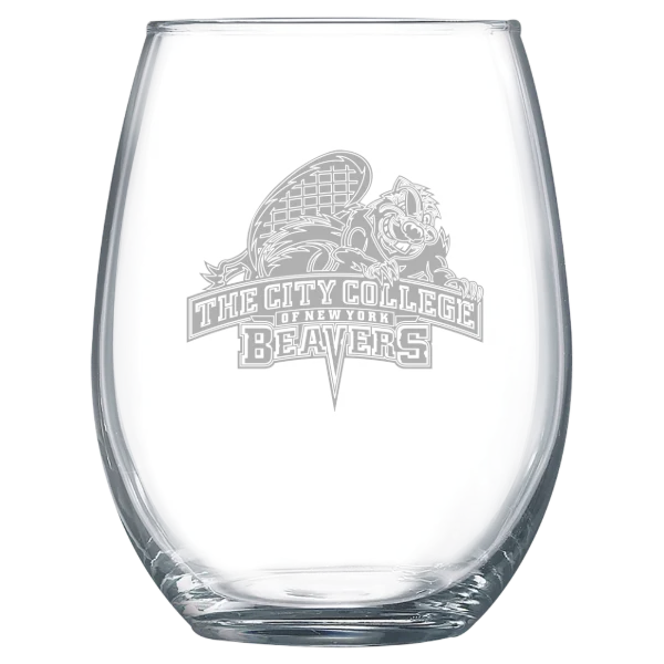 The City College of New York Polar Camel 15 oz. Stemless Wine Glass