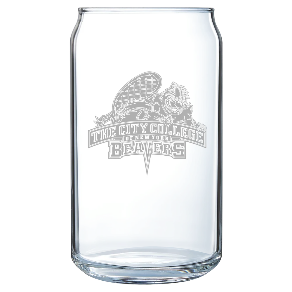 The City College of New York Polar Camel 16 oz. Can Glass