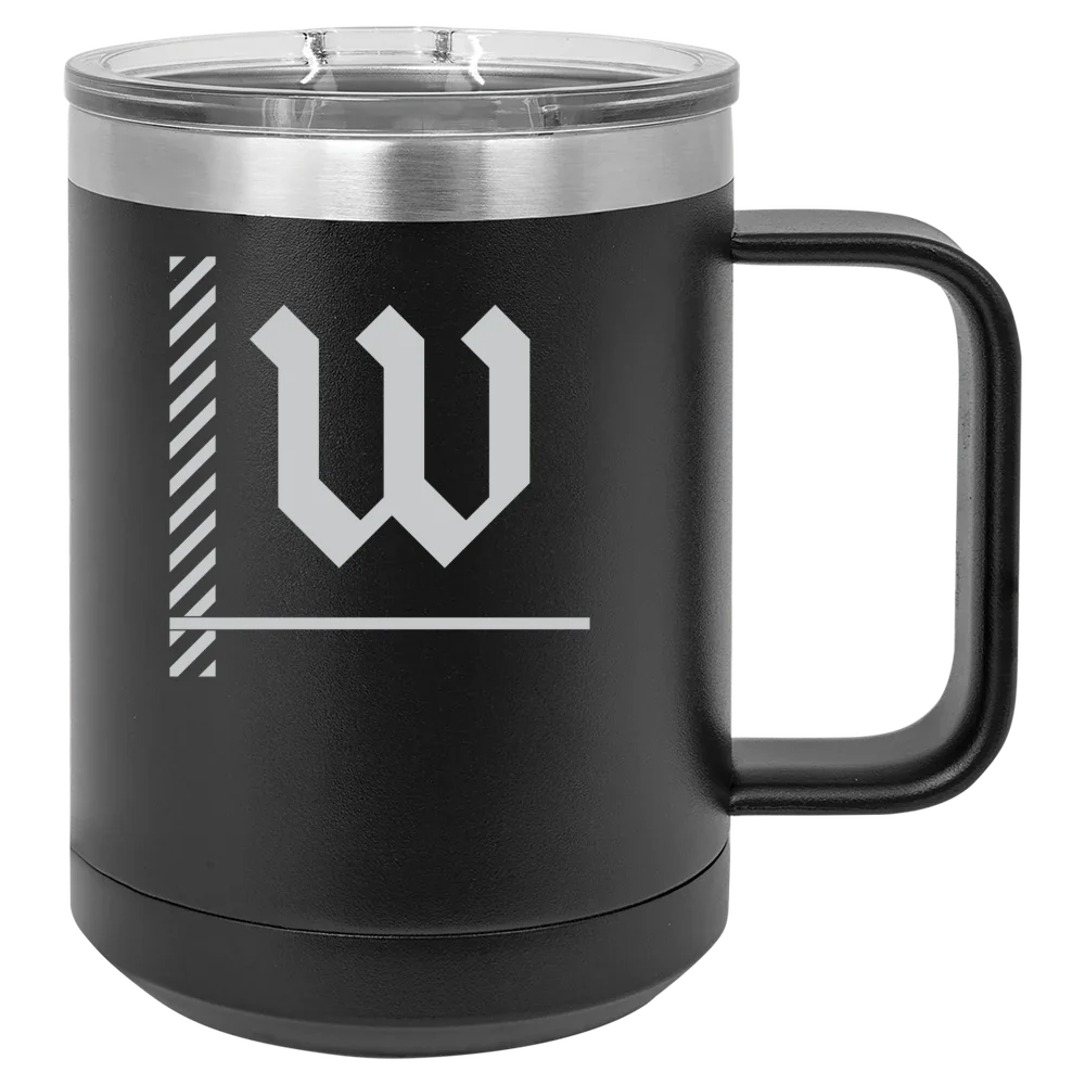 The College of Wooster Polar Camel 15 oz. Mug with Slider Lid