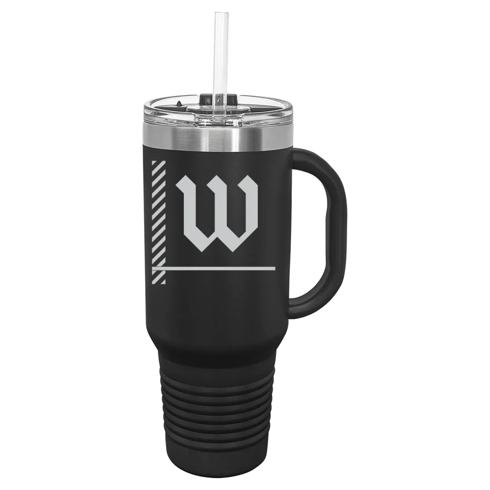 The College of Wooster Polar Camel 40 oz. Travel Mug with Snap Lid & Straw