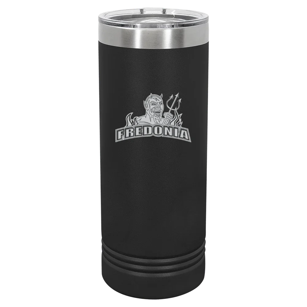The State University of New York at Fredonia Polar Camel 22 oz. Skinny Tumbler with Slider Lid