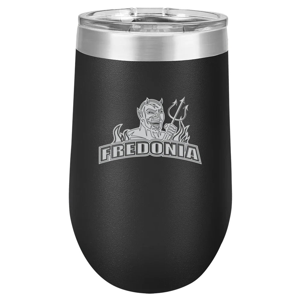 The State University of New York at Fredonia Polar Camel 16 oz. Stemless Wine Tumbler