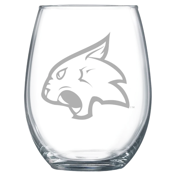 Thiel College Polar Camel 15 oz. Stemless Wine Glass