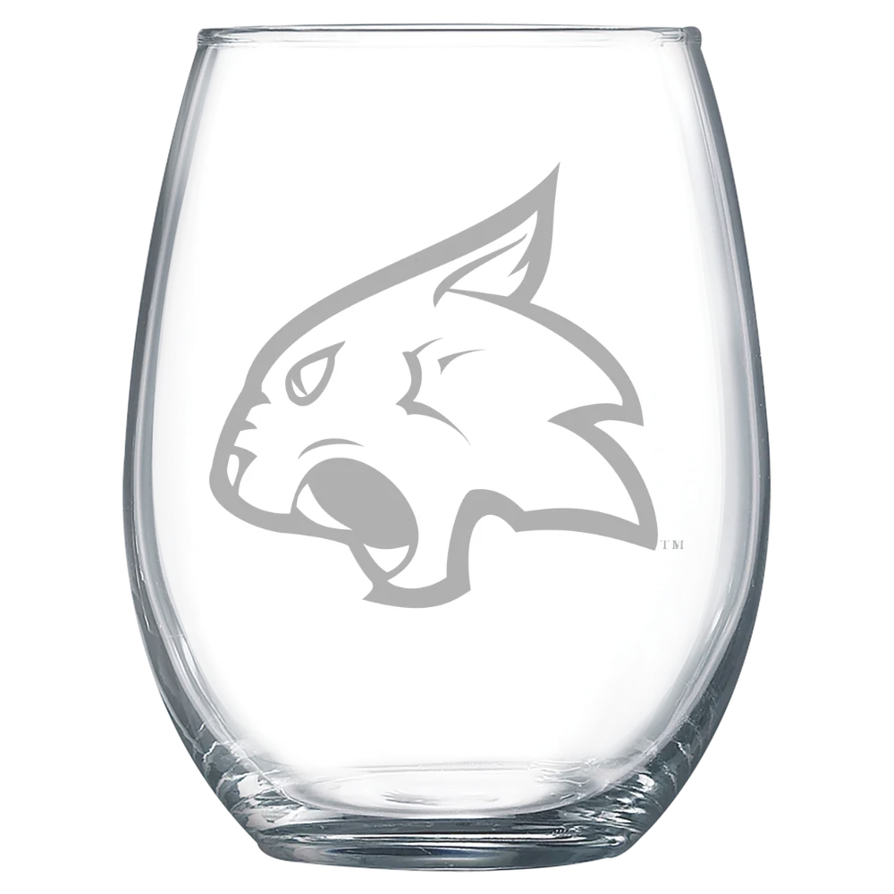 Thiel College Polar Camel 15 oz. Stemless Wine Glass