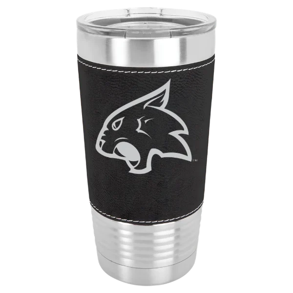 Thiel College Polar Camel 20 oz. Leatherette Grip Tumbler with Standard Lid