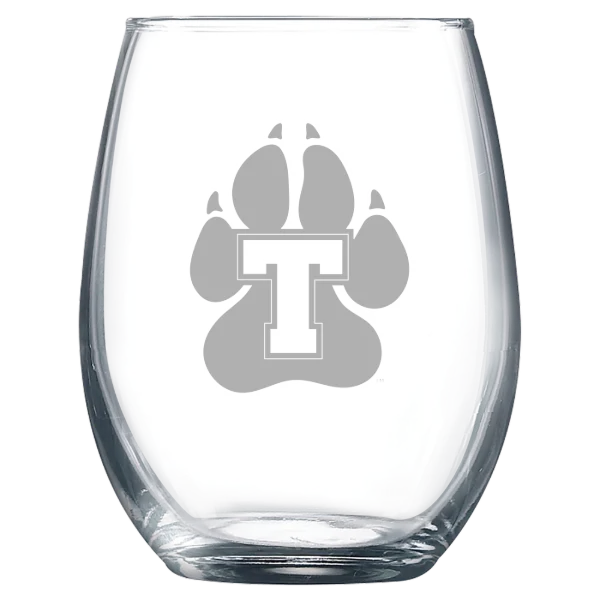 Thomas College Polar Camel 9 oz. Stemless Wine Glass