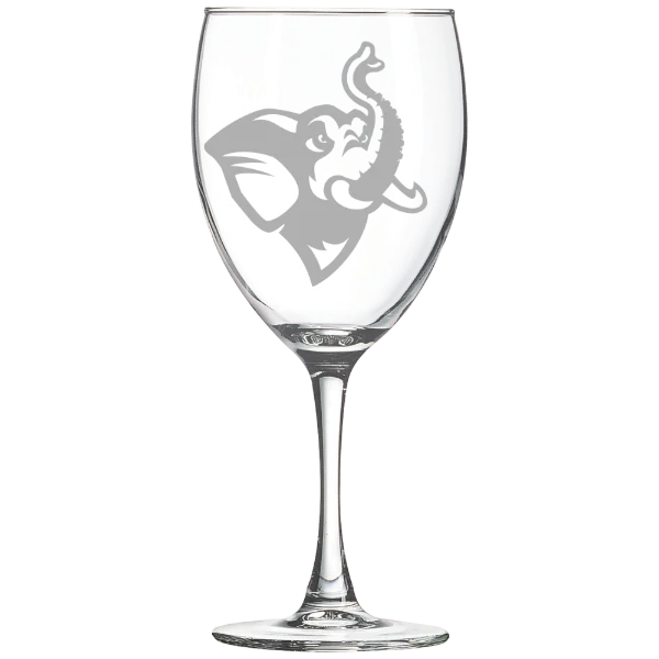 Tufts University Polar Camel 10 1/2 oz. Wine Glass