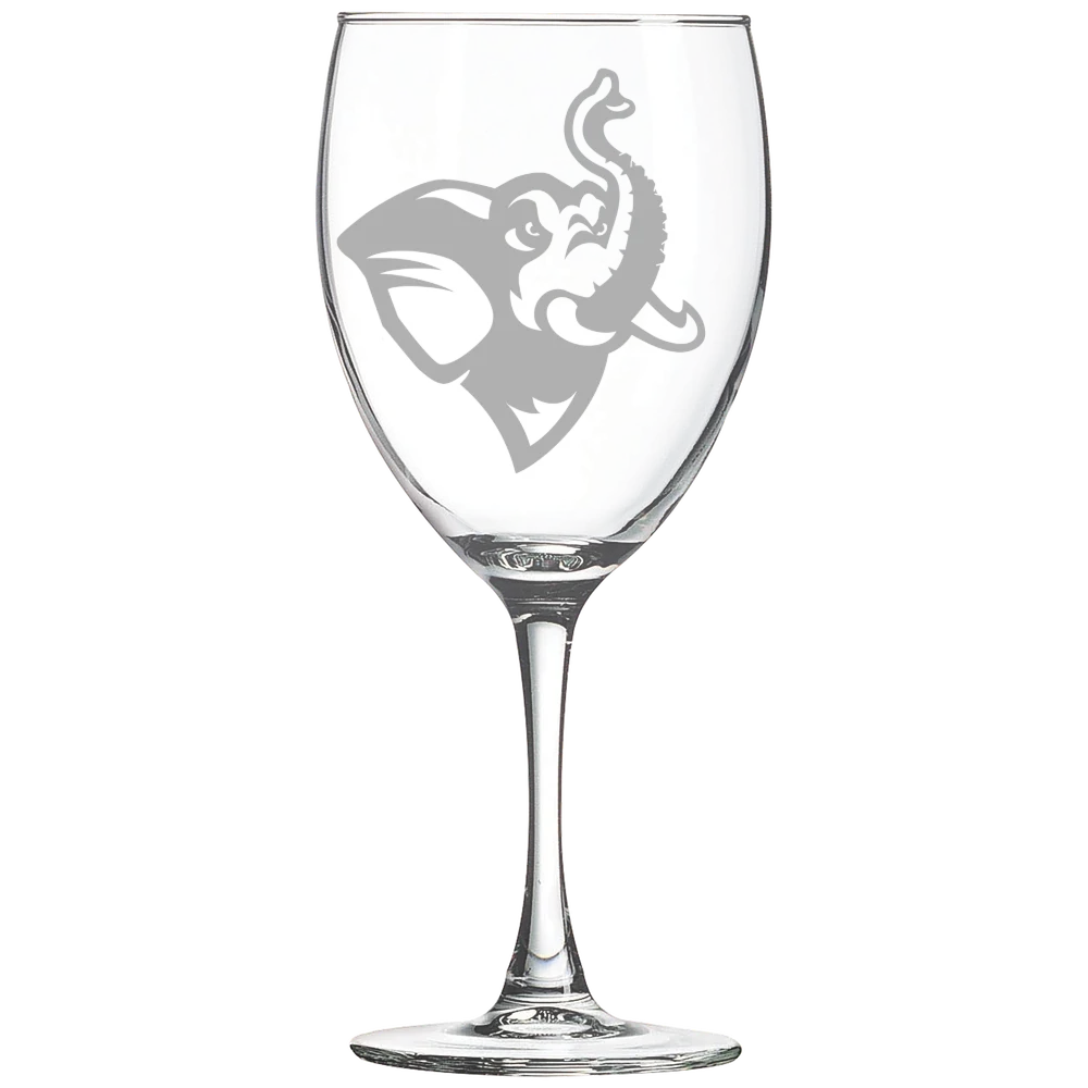 Tufts University Polar Camel 10 1/2 oz. Wine Glass