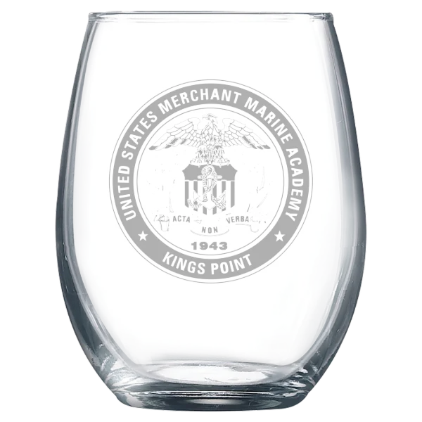 U.S. Merchant Marine Academy Polar Camel 9 oz. Stemless Wine Glass