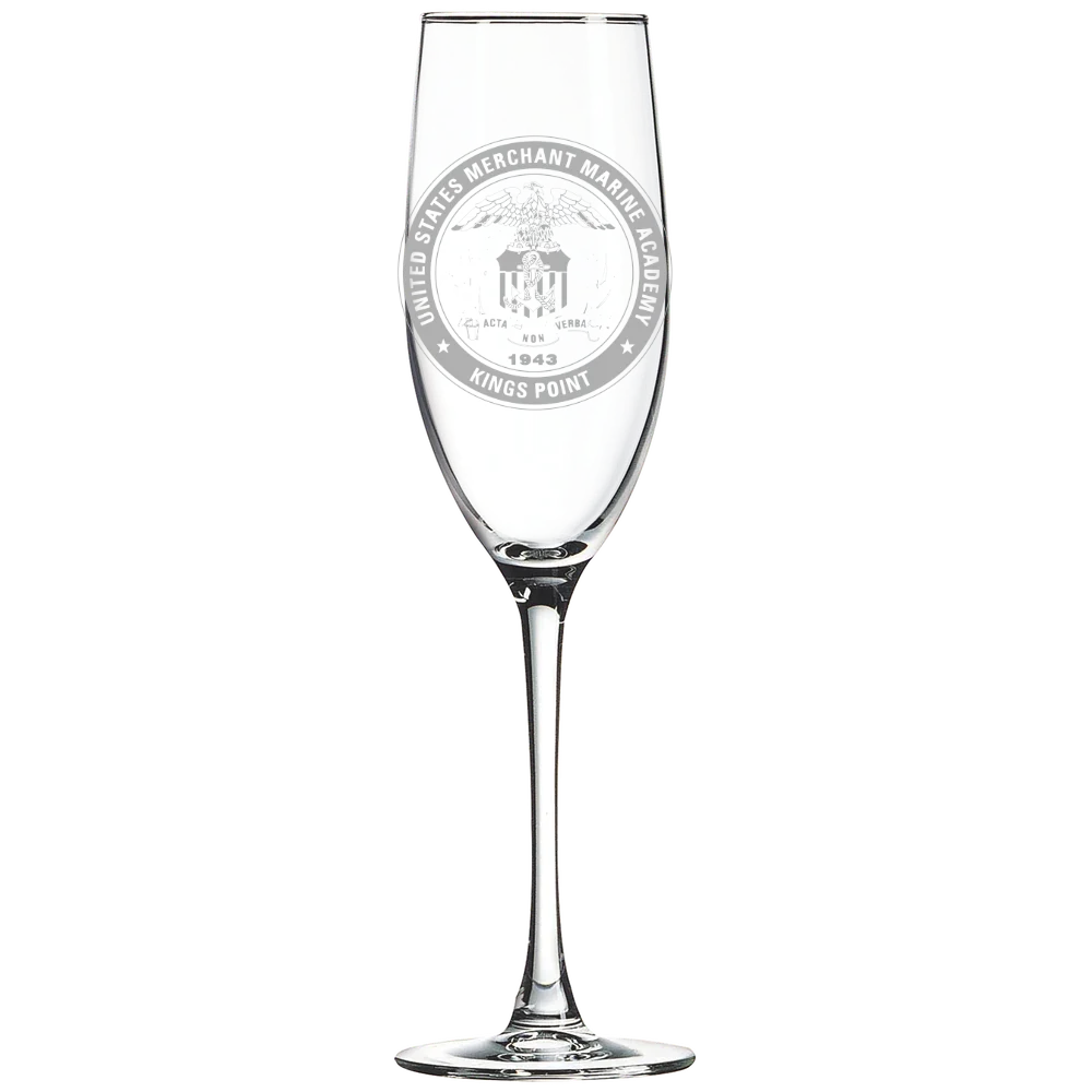 U.S. Merchant Marine Academy Polar Camel 8 oz. Champagne Flute