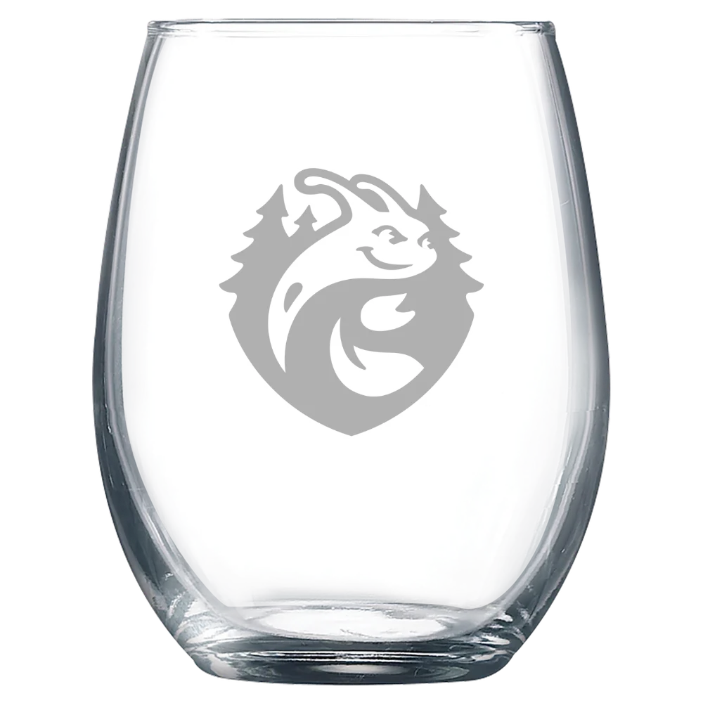 University of California, Santa Cruz Polar Camel 9 oz. Stemless Wine Glass