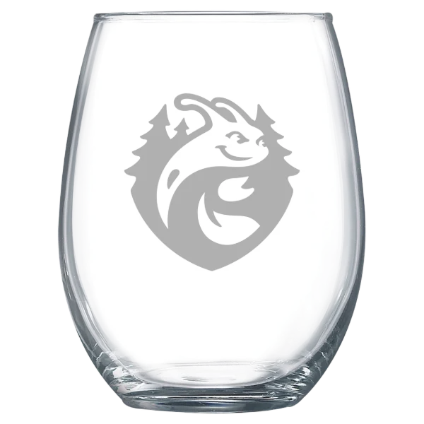 University of California, Santa Cruz Polar Camel 15 oz. Stemless Wine Glass