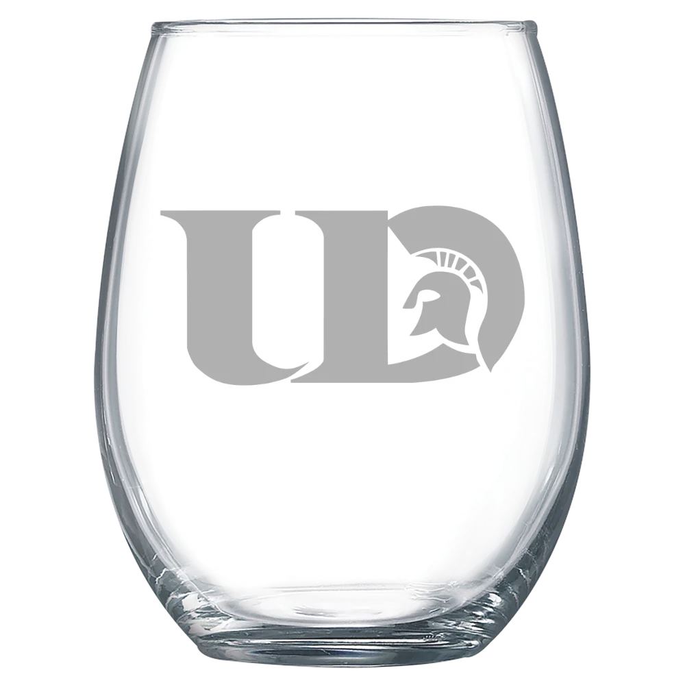 University of Dubuque Polar Camel 15 oz. Stemless Wine Glass