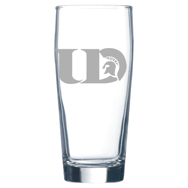 University of Dubuque Polar Camel 16 oz. Willi Becher Beer Glass