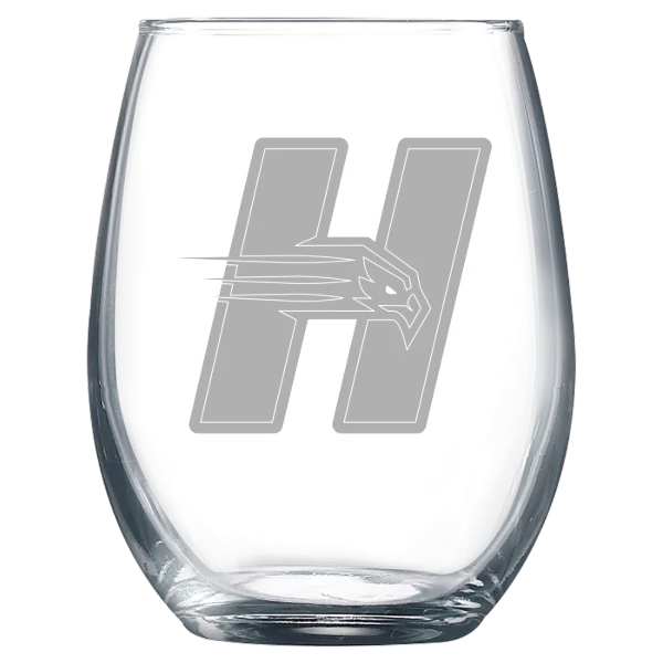 University of Hartford Polar Camel 9 oz. Stemless Wine Glass