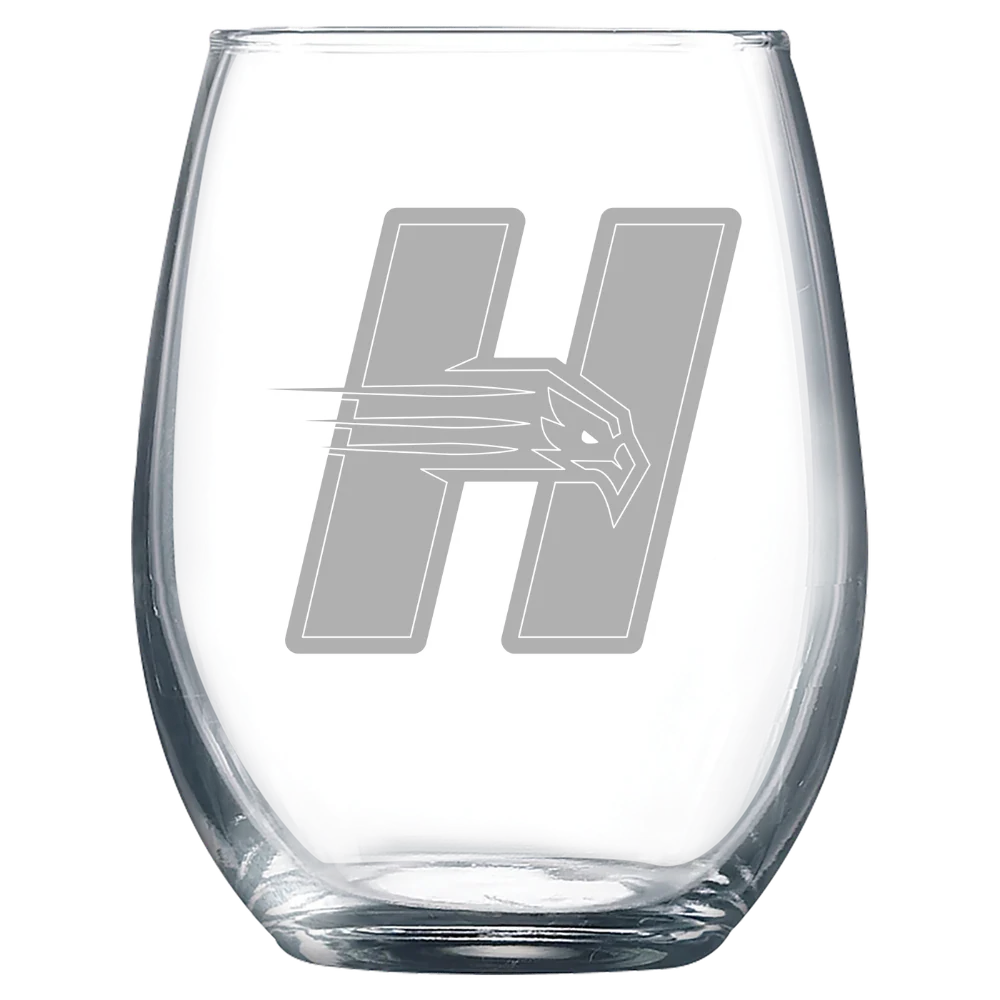 University of Hartford Polar Camel 9 oz. Stemless Wine Glass