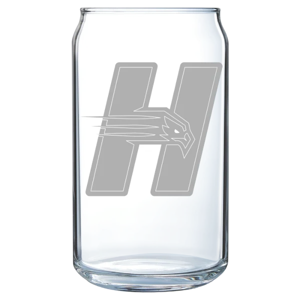 University of Hartford Polar Camel 16 oz. Can Glass