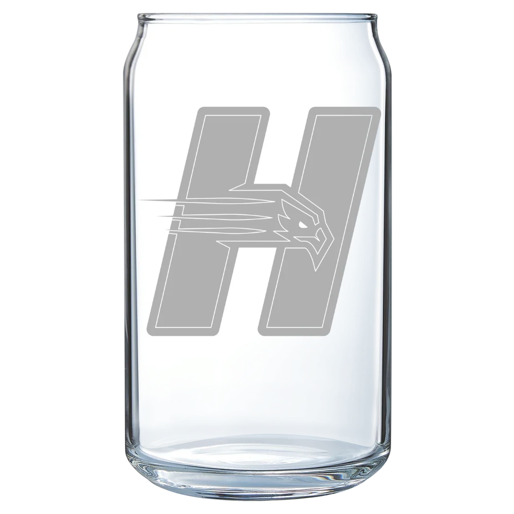 University of Hartford Polar Camel 16 oz. Can Glass