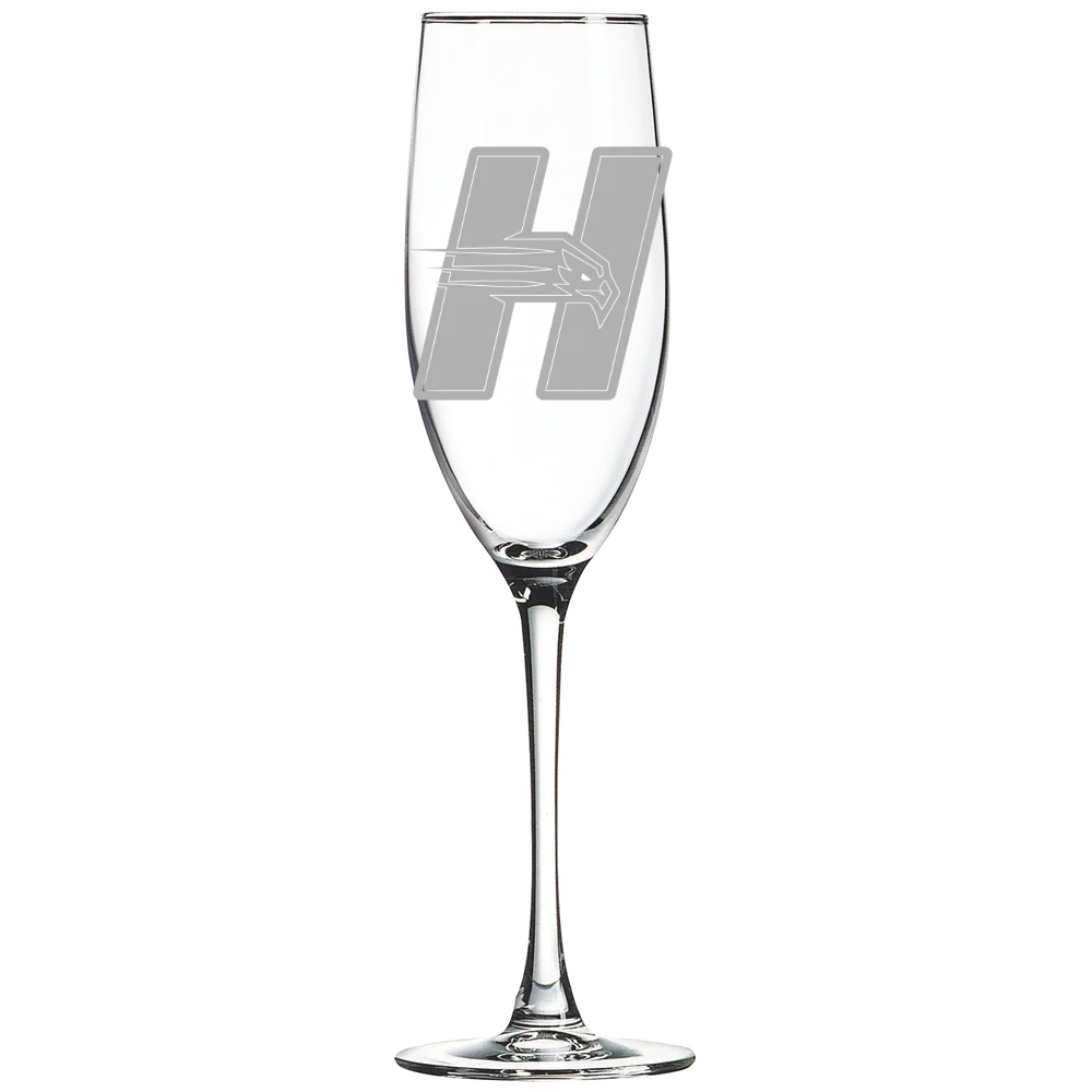 University of Hartford Polar Camel 8 oz. Champagne Flute