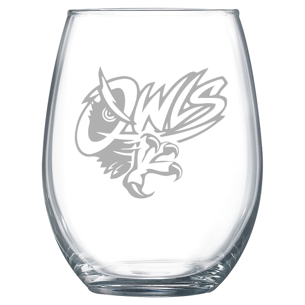 University of Maine at Presque Isle Polar Camel 15 oz. Stemless Wine Glass