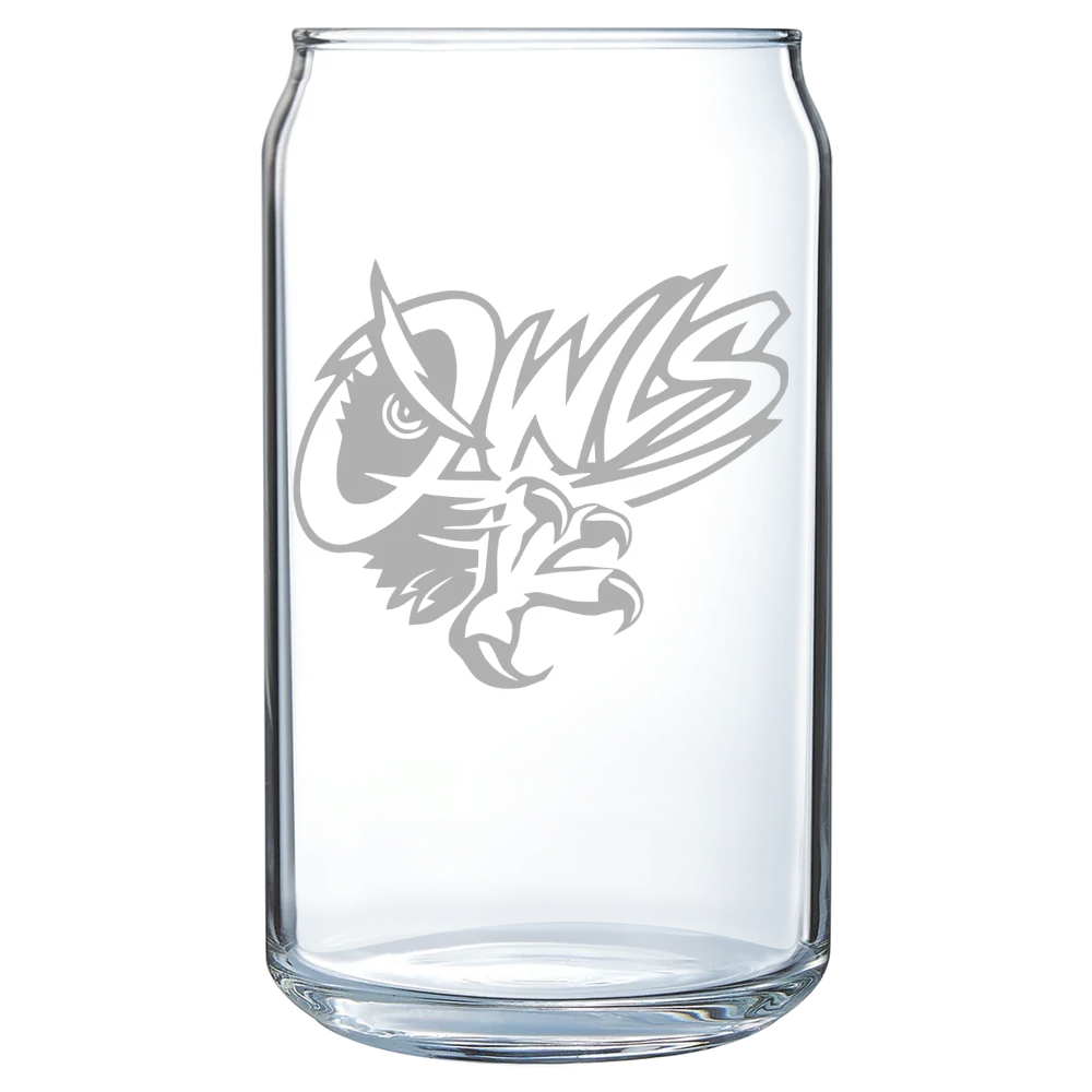 University of Maine at Presque Isle Polar Camel 16 oz. Can Glass