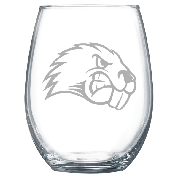 University of Maine, Farmington Polar Camel 15 oz. Stemless Wine Glass