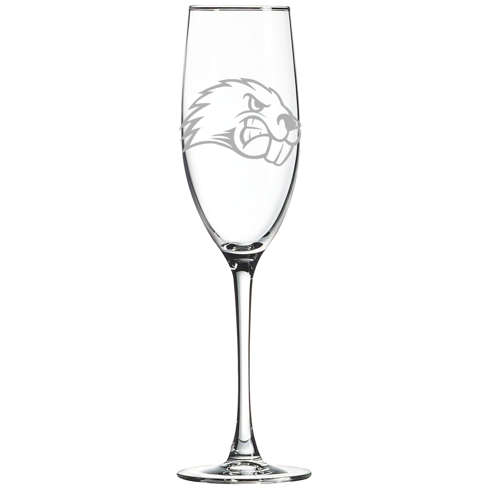 University of Maine, Farmington Polar Camel 8 oz. Champagne Flute
