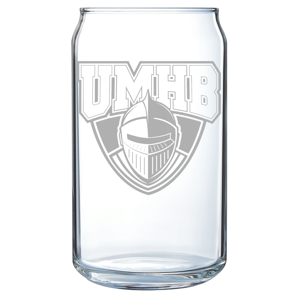 University of Mary Hardin-Baylor Polar Camel 16 oz. Can Glass