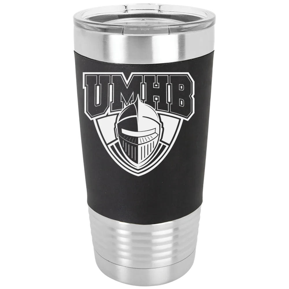 University of Mary Hardin-Baylor Polar Camel 20 oz. Silicone Grip Tumbler with Standard Lid