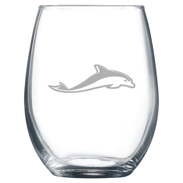 University of Mount Saint Vincent Polar Camel 9 oz. Stemless Wine Glass