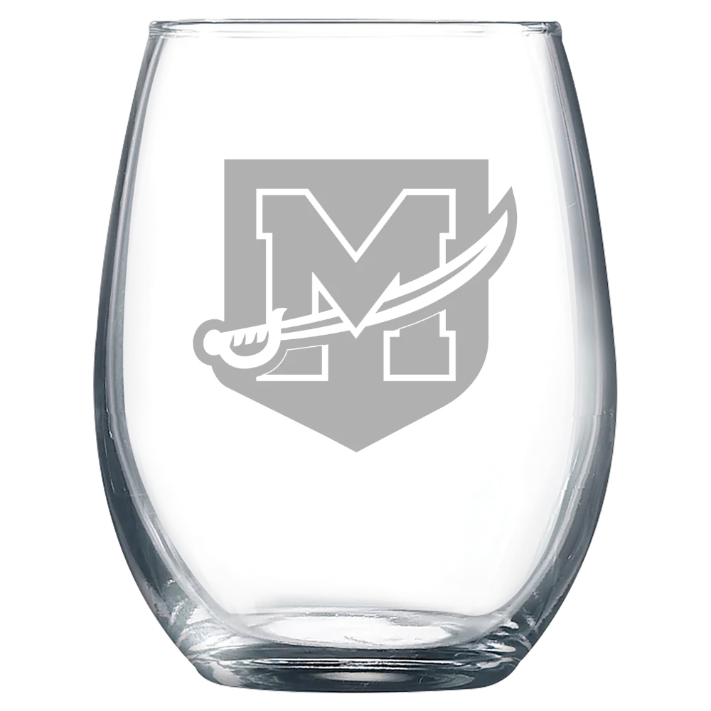 University of Mount Union Polar Camel 9 oz. Stemless Wine Glass