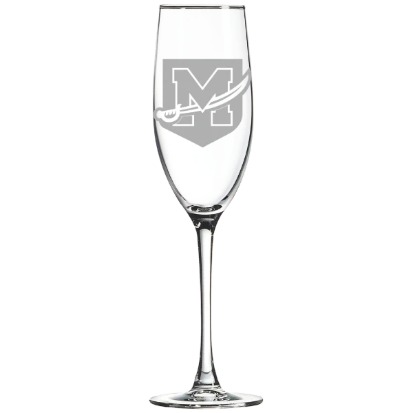 University of Mount Union Polar Camel 8 oz. Champagne Flute