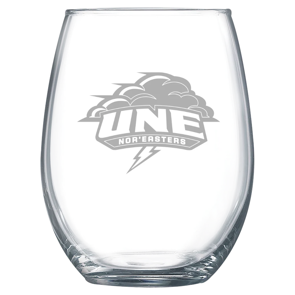 University of New England Polar Camel 15 oz. Stemless Wine Glass