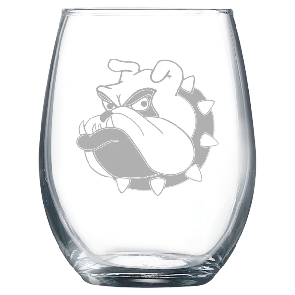 University of Redlands Polar Camel 9 oz. Stemless Wine Glass