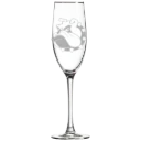 University of Redlands Polar Camel 8 oz. Champagne Flute